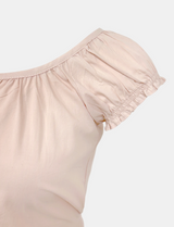 Mild Shirring Button Blouse