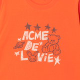 25SS UNIVERSE DRAWING SHORT SLEEVE T-SHIRT ORANGE