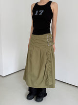 fancy buckle wrap skirt 