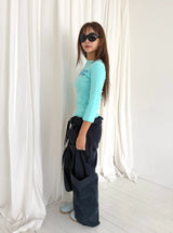 Waist roll-up pants(2c)