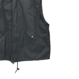button hooded vest