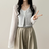 Lottie span two-button cardigan