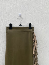 Tassel Leather Wrap Set(outer&skirt)