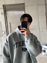  Urban University Embroidery Double Middle Overfit Hoodie