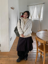 Huynh Cotton Brushed Denim Wide Pants