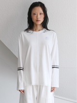 SAILOR COLLAR PRINTING T-SHIRT OFF WHITE