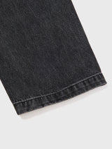 Tapered Round Denim Pants Grey
