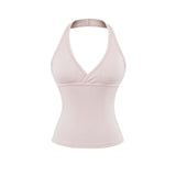 Rosie Deep V Halter Sleeveless