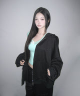 roxy stud hood zip-up (2colors)
