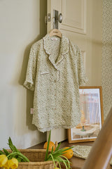 ULLALA PAJAMA Delia Short-sleeved Woman's Pair Cream[24116WPSSN]