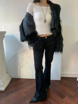 Winter Halo Long Hair Collar Fur Jacket