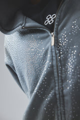 rhinestone zip-up hoodie
