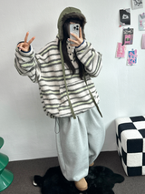 スウェットバルーンバックポイントロングパンツ🤎🖤🩶3COLOR