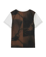 ブロックグラフィックSS Tシャツ _ ブラウン