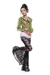 Yellow Leopard Print Hoodie