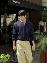 デリヘンリーネックロングスリーブTシャツ