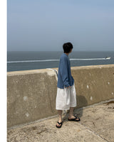 Rok Linen Pintuck Bermuda Pants