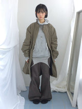 highneck loose waffle hood