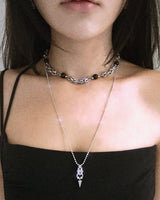 Black Onyx O-ring Connection Necklace