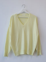 v neck loose knit top