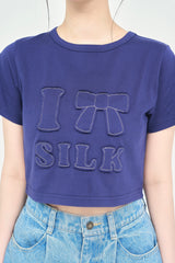 ワッペンステッチ半袖ミニTシャツ