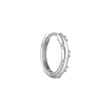 Silver 925 Twinkle Dot Hoop Earrings