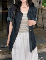 Cozy Border Cotton Rib Sleeveless (4color)