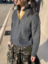 HENLEY ANORAK SWEATER (5C)