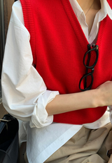 [Lè made/7,000 Sold] ルメイド ベーシック Vネック ベスト