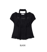 Delre Sheer Wrinkle Blouse