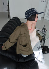 [UNISEX] カーゴポケットシャツボンバージャケット
