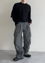 nylon suit pocket pants(2colors)
