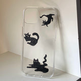 Three Black Cat Phone Case