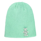 Dot Bear Summer Knit Beanie [Mint]