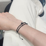 Rose Fit Beaded Bracelet Black