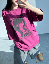 オーバーワイドカリカチャーショートスリーブ🩷🩶🤍 - 3 カラーズ