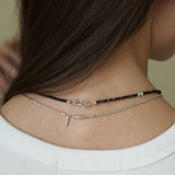 GLITTER NECKLACE BLACK