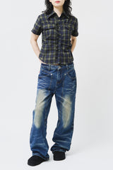 (W) Two Checked Shirt (2color)