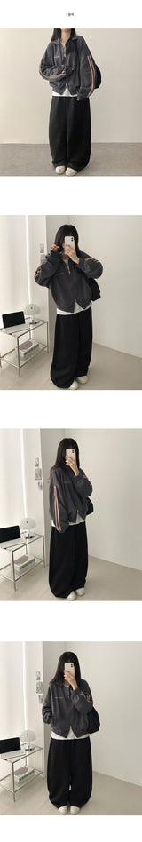 ベイニーピンタックワイドバンディングパンツ