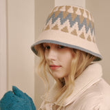 Triangle Pattern Bucket Hat (Ivory)