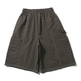 CARPENTER STITCH CAPRI PANTS BROWN