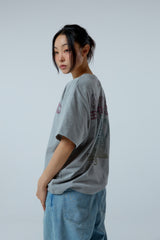 ストリートリーグ グラデーションアートワーク ロゴ オーバークロップフィット Tシャツ (メランジ)