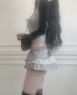 Koap lace frill skirt (2color)