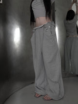 low-rise ring pants (2color)