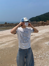パイクド カラーリング ロールアップ ショートスリーブ Tシャツ 5C