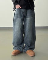 Fadel classic washing wide denim