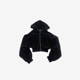 Veona Velvet Hooded Zip-Up