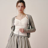 Ribbon Tie Cardigan (Grey)
