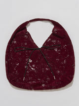 Jeanne Garden Suede Shoulder Bag_Burgundy