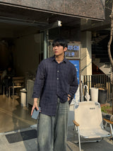 Rust balloon denim pants